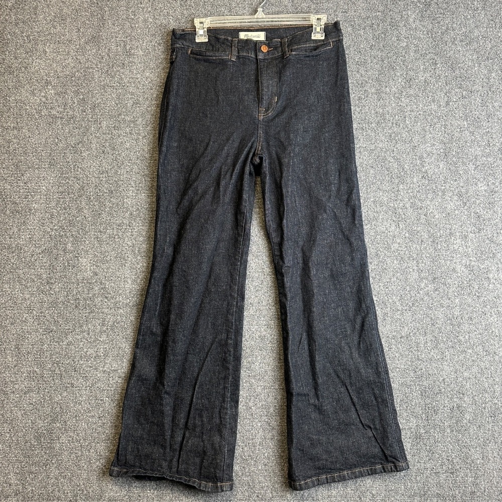 Madewell Jeans Womens 29 Dark Wash High‎ Rise Flare 11 Inch Petite Zip Fly Denim